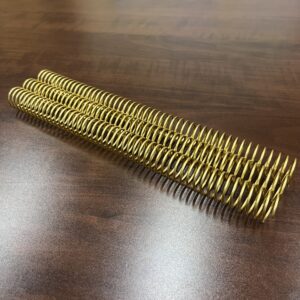7/8" x12" #4 Gold Solid Spiral (1 piece)